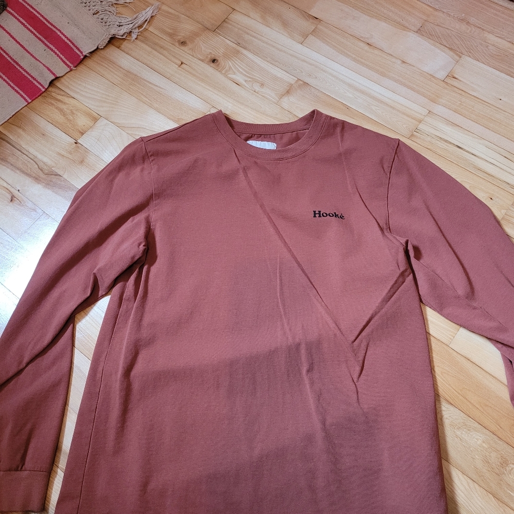 brown / burnt orange long sleeves shirt